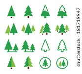 pine tree  park vector green... | Shutterstock .eps vector #181719947