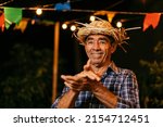 Senior man during typical Brazilian Festa Junina