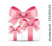 valentine gift boxes | Shutterstock .eps vector #251454124