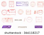  postage meters  rubber stamps  ... | Shutterstock . vector #366118217