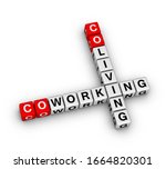 co working and co living 3d... | Shutterstock . vector #1664820301