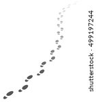 foot steps walking away... | Shutterstock .eps vector #499197244