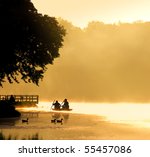 Boating Into The Fog At Sunrise