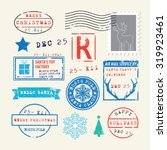 Christmas Stamps Set