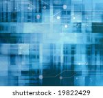 computer circuit on a soft blue ... | Shutterstock . vector #19822429