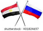 egypt flag with russia flag  3d ... | Shutterstock . vector #431824657