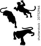 big cat silhouettes | Shutterstock .eps vector #20752966