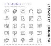 collection of e learning... | Shutterstock .eps vector #1552092917