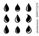 black abstract liquid drop... | Shutterstock . vector #2094771274