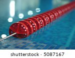 Swimming Pool With Red Line...