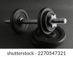 Small photo of Fitness Sport Background eith dumbbells