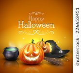 modern halloween greeting card... | Shutterstock .eps vector #226653451