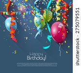 birthday greeting card with... | Shutterstock .eps vector #275079551