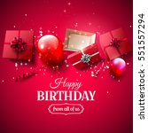 luxury birthday greeting card... | Shutterstock .eps vector #551557294