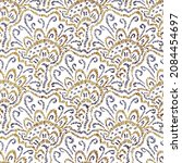 embroidered seamless pattern.... | Shutterstock .eps vector #2084454697