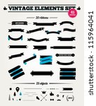 vintage styled ribbons and... | Shutterstock .eps vector #115964041