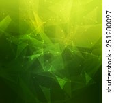 Abstract Low Poly Green Bright...