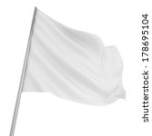 blank white flag. 3d... | Shutterstock . vector #178695104