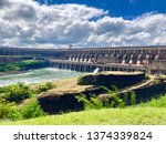 Small photo of Itaipu hydroelectric power station in Foz do Iguacu, Parana, Brazil. Capacity 12. 600 megawatts.