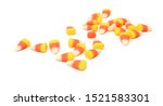 Candy corn on white background 
