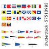 A Complete Set Of Nautical Flags For Letters And Numbers, Including ...