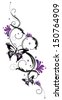 Black Flowers Illustration, Tribal Tattoo Style. - 155195879 : Shutterstock