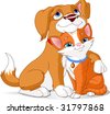 Best Friends Cute Dog And Cat Stock Vector Illustration 105458888 ...