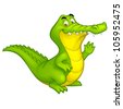 Vector Crocodile Cartoon Alligator Line Art Coloring Book Black And ...