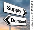 Economics Law Of Supply And Demand Background Stock Photo 52453843 ...