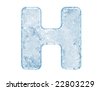 Ice-Covered Alphabet. Letter H.Upper Case.With Clipping Path. Stock ...