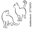 Stylized Cat Illustration - 3486534 : Shutterstock